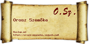 Orosz Szemőke névjegykártya